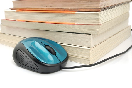 Mouse and booksの写真素材