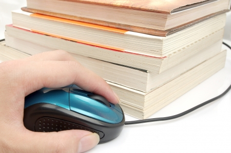 Mouse and booksの写真素材