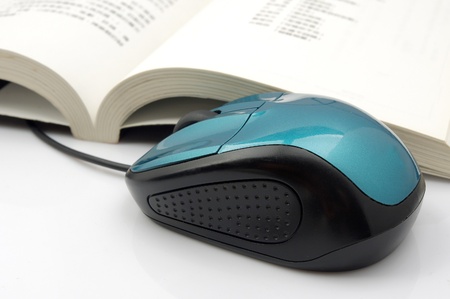 Mouse and booksの写真素材