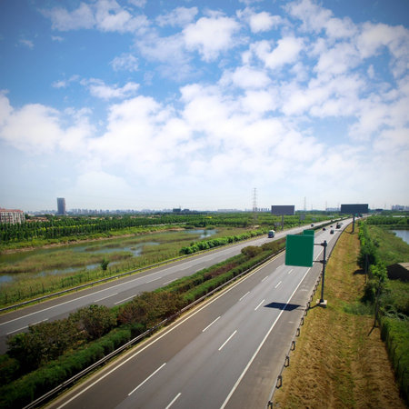 Truck on the road