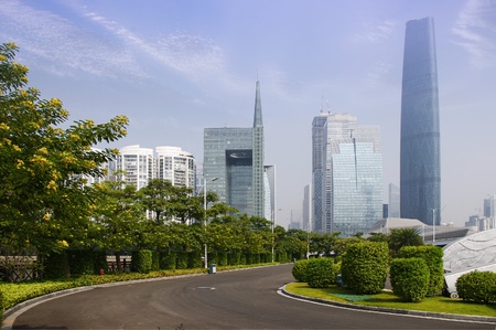 Guangzhou parks and buildingの写真素材