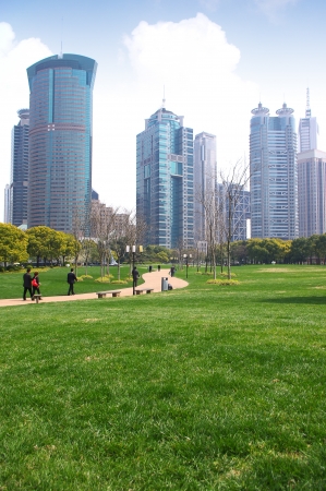 Shanghai skylineのeditorial素材