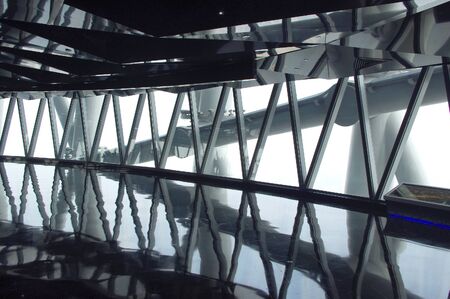 Aerial glass corridorのeditorial素材