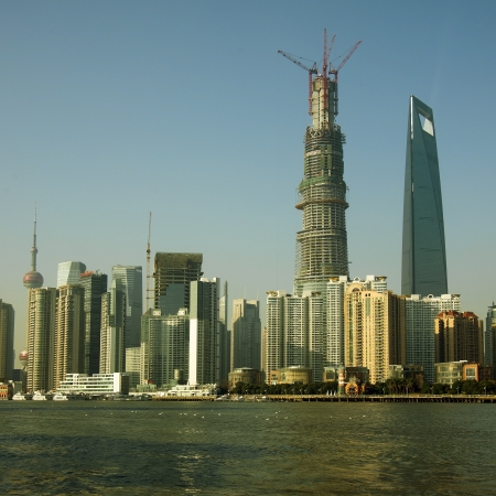 In 2013 the Shanghai skylineの写真素材