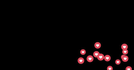 Social media Live style animated heart on green screen alpha canalの写真素材