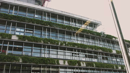 Modern large eco-house, green energy in harmony with nature.の写真素材