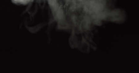 smoke , vapor , fog - realistic smoke cloud best for using in composition, 4k, use screen mode for blending, ice smoke cloud, fire smoke, ascending vapor steam over black background - floating fogの写真素材