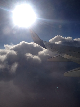 View from an airplaneの素材