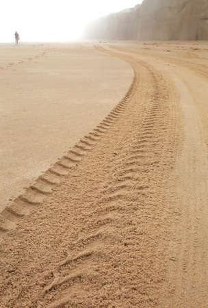 Strand in de mistの写真素材