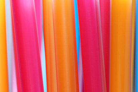 background of colorful straws