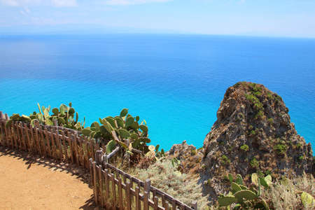 View on Capo Vaticano near Tropea in Calabria, Italyの写真素材