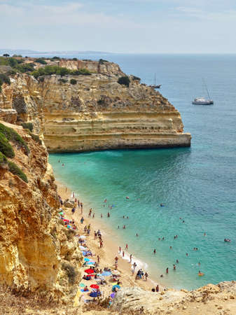 Beautiful Praia do Pau in Algarveの写真素材