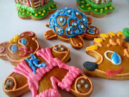 Merry gingerbread for childrenの写真素材