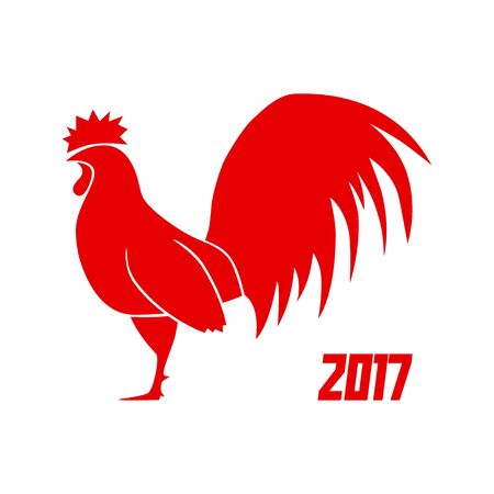 Colorful illustration of the rooster for your design and printingのイラスト素材