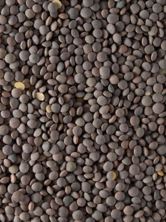 detail of a pile of brown lentilsの写真素材