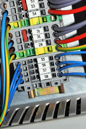 Wires terminal on electric panel