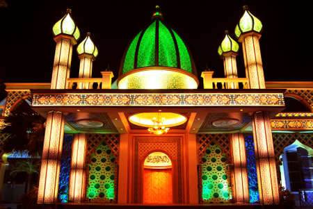 Mosque Night View on Ramadanの写真素材