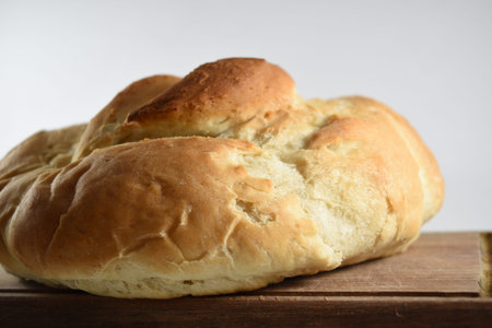 front views of a homemade circle bread