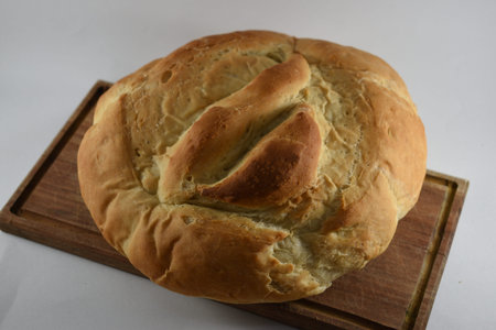 front views of a homemade circle bread