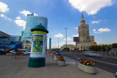 Palace of Culture and Science. It is the center for various companies, public institutions and cultural activities and authorities of the Polish Academy of Sciencesのeditorial素材