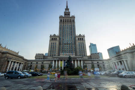 Palace of Culture and Science. It is the center for various companies, public institutions and cultural activities and authorities of the Polish Academy of Sciencesのeditorial素材