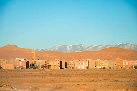 Little town in Morocco, at the feet of the Atlas mountainsの写真素材