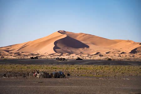 Nomad town at the feet of the Sahara, Moroccoの写真素材