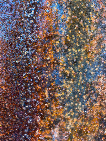 Photographs of various metal and wood textures in an abandoned mine
