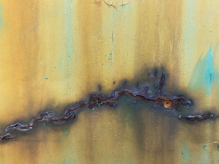 Photographs of various metal and wood textures in an abandoned mine