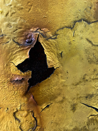 Photographs of various metal and wood textures in an abandoned mineの写真素材