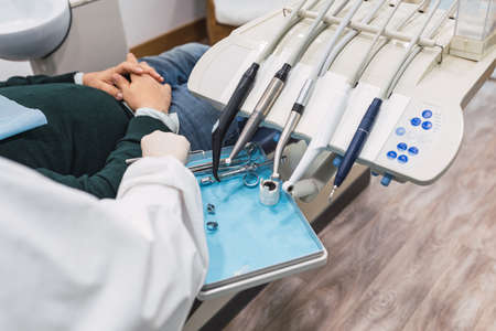 Dentist's office: modern equipment and instrumentsの写真素材