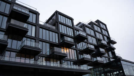 Modern apartments in Amsterdam northの写真素材