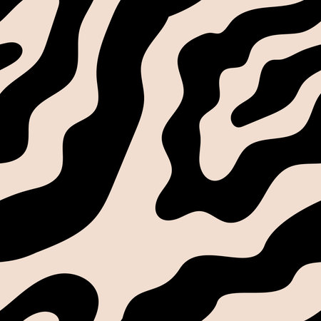 Abstract vector wavy seamless pattern. Trendy retro psychedelic background in 90s, 00s style....