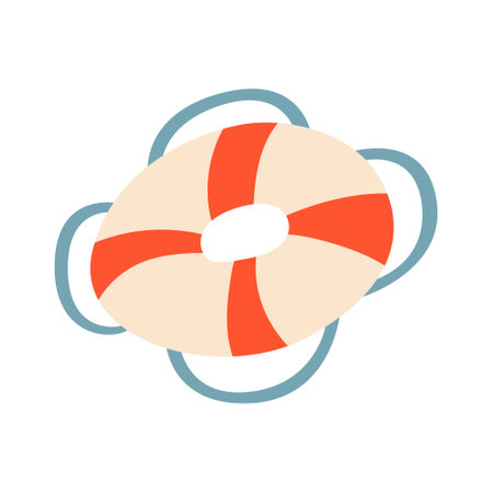 Summer vector illustration of lifebuoy on isolated backgroundのイラスト素材