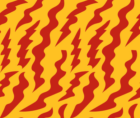 Seamless pattern with fire texture. Animal vector background with abstract shapes. tropical textureのイラスト素材