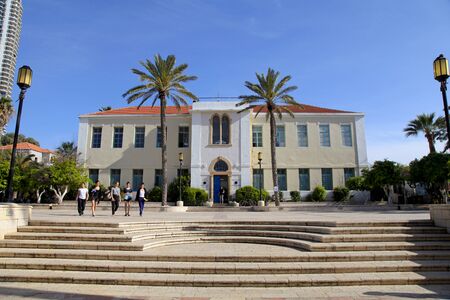 TEL AVIV, ISRAEL - APRIL 3, 2016: Suzanne Dellal Centre for Dance and Theatre in Neve Tzedek, Tel Aviv, Israel.のeditorial素材