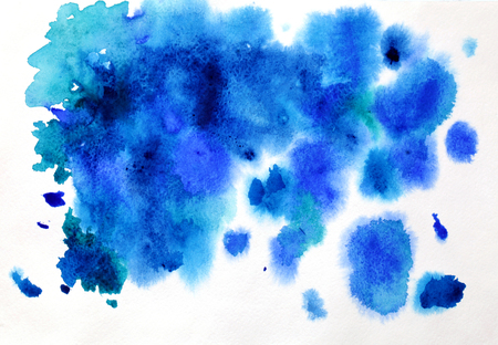Abstract blue watercolor backgroundの写真素材