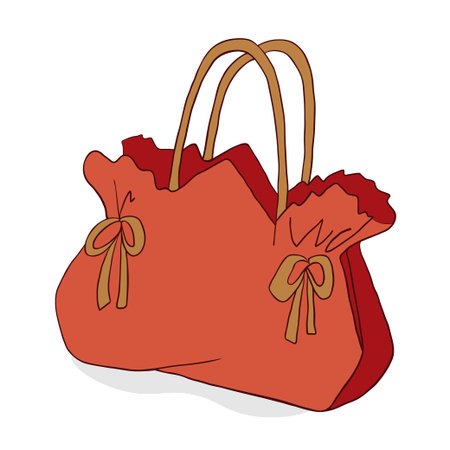 Woman's Hand Bag isolated on white.のイラスト素材