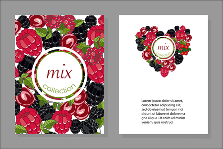 Fruit Decorative Frame. Organic food. Natural products Greeting Card,のイラスト素材