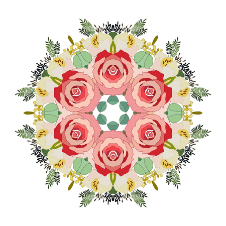 Flower's frame, floral design.のイラスト素材