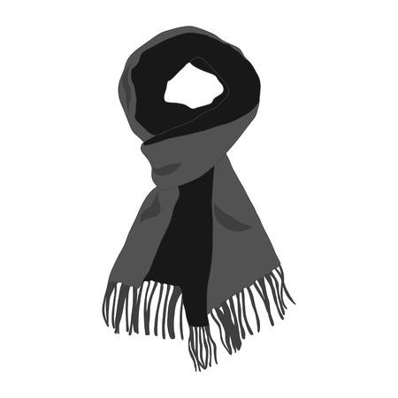 Men's Fashion Scarf Vector Illustration.のイラスト素材