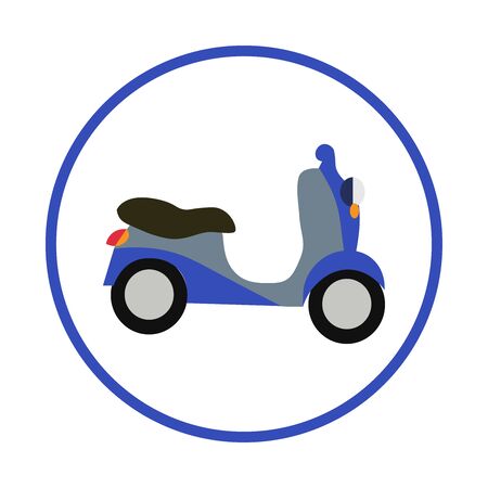 Motorbike Simple Logo Design vector.のイラスト素材
