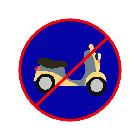 Prohibited use motorcycle sign. Simple vector illustration.のイラスト素材