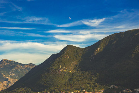 A trip to the tourist old town of the Adriatic coast Perast in Montenegro among the mountains and...