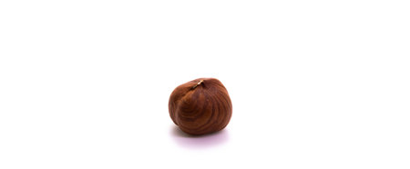 Hazelnuts isolated on the white background