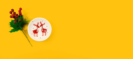 A series of beautiful conceptual photographs on a yellow and orange background for a christmas and...