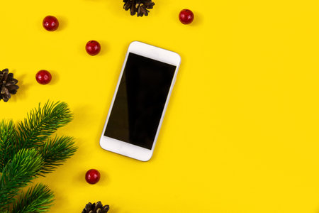 A series of beautiful conceptual photographs on a yellow and orange background for a christmas and...