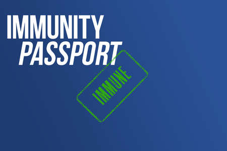 Immunity passport illustration concept,   vaccination, immune and negative resultの写真素材