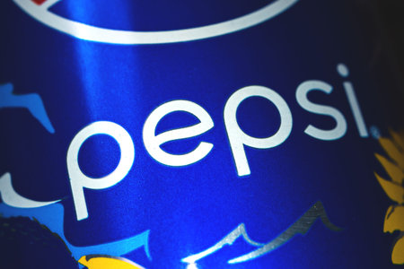 Kharkov, Ukraine - March 22, 2021: Pepsi logo, pepsi can close up photo