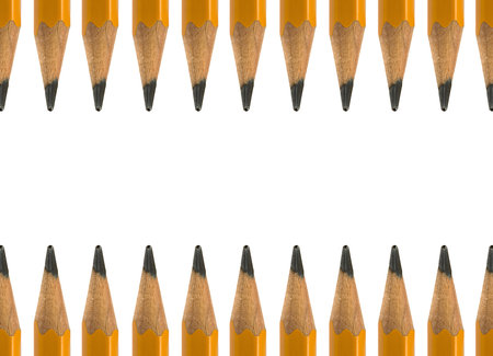 Frame and border made of pencils, close up photoの写真素材